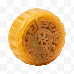 中秋中秋节黄色冰皮月饼