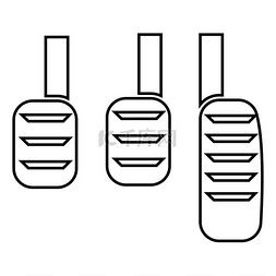 刹车踏板图片_踏板图标黑色矢量插图平面风格简