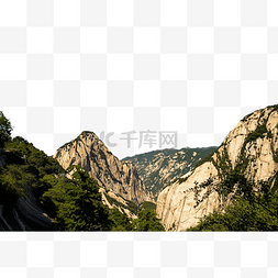 华山旅游图片_华山的山峰景色植物