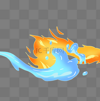 水火标识图片素材_水火对战vs特效