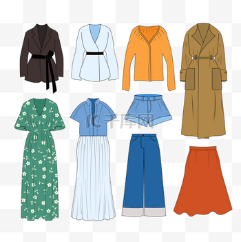 衣服穿搭图片-衣服穿搭图片素材免费下载-千库网 