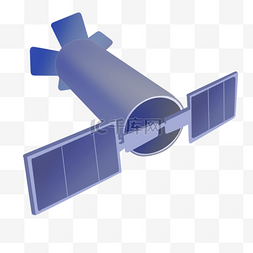 蓝紫色柱体卫星剪贴画