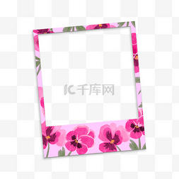 紫色水彩纹理背景图片_花卉植物宝丽来卡通相框