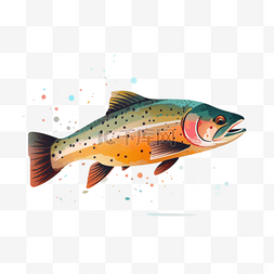 鱼可爱卡通动物免扣素材