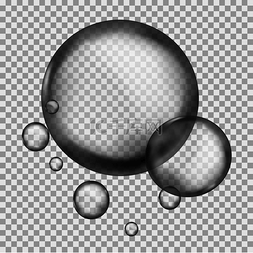 三维气泡图片_水液球圆形水晶三维宏观雨滴或干