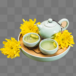 菊花茶茶碗茶艺