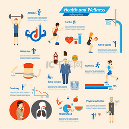 健身素材背景图片_健身信息图表