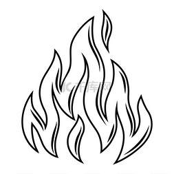 艺术火图片_抽象风格化的火或篝火的插图设计