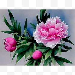 盛开的粉色花瓣图片_粉色的芍药花