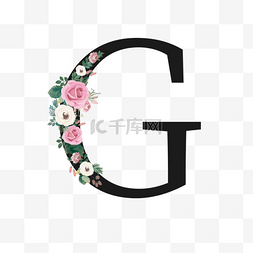 粉色玫瑰花束图片_粉色玫瑰花束花卉装饰g字母
