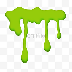 绿色下边框水滴果冻液体