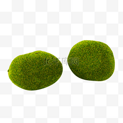 绿色苔藓石头