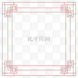 中式木制边框图片_中式门窗红色中国风格边框