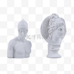 阿波罗面冠女神石膏像雕像