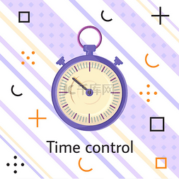 时间概念手表图片_带手表的时间控制横幅。