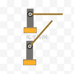 条纹汽车图片_障碍汽车障碍门禁卡通