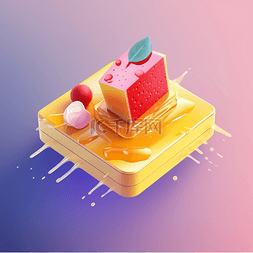 创意汉堡图片_甜美食物3d立体创意
