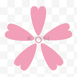 粉色长条型樱花花瓣