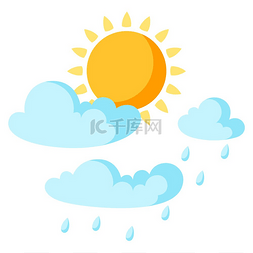 云和太阳图片_太阳与云和雨。