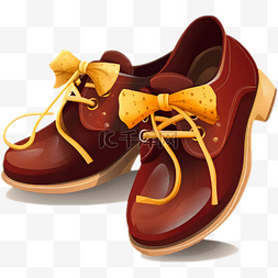 女童皮鞋主图图片_卡通可爱棕色皮鞋
