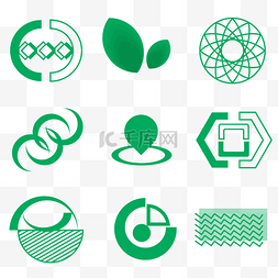 绿色简单装饰图片_绿色简约漂浮集合