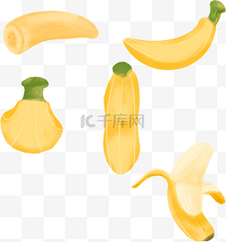 黄色香蕉底纹