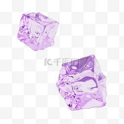 3DC4D立体紫色冰块