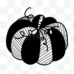 水果黑白线稿图片_切开的美味水果创意黑白单色涂鸦