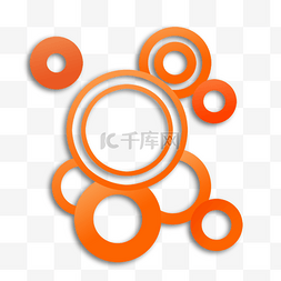 渐变橙色圆圈图片_边框圆环抽象渐变橙色