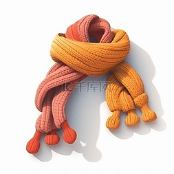 毛线球线稿图片_一条毛线编织的围巾