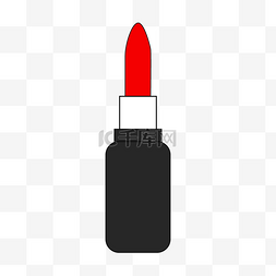 黑色平面图案图片_口红化妆品红色黑色图片创意广告
