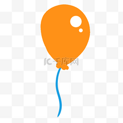 橙色卡通气球剪贴画