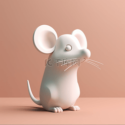 3d老鼠图片_卡通3d可爱动物元素鼠