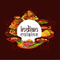 印度餐厅图片_印度菜餐厅菜单封面模板，印度传