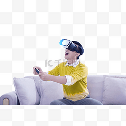 未来科技科技图片_男子戴VR虚拟眼镜体验