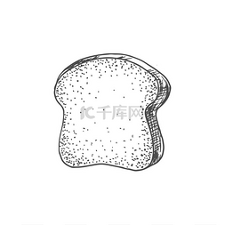 吐司面包图标图片_吐司面包隔离一块糕点食品。