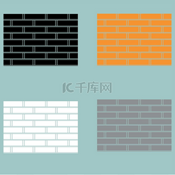 白色砖墙图片_砖墙橙色黑色白色灰色.. 砖墙橙色