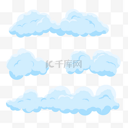 白天多云图片_多云气候户外全景卡通云朵
