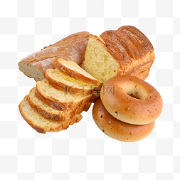 棕色床品图片_面包组合棕色早餐麦片