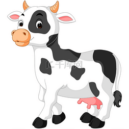 可爱手绘奶牛图片_可爱的奶牛卡通片