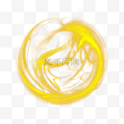 球体光效图片_黄色缠绕抽象光效光球