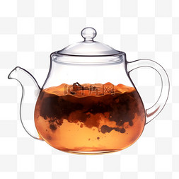 水壶素材茶壶图片_手绘茶壶水壶玻璃壶