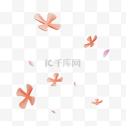 漂浮的花瓣图片_3DC4D立体落花飘落花朵