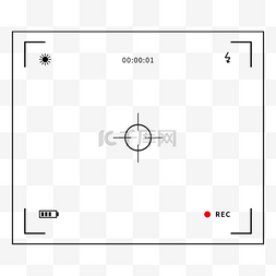 录制中图片_矩形细线相机正在录制中的边框