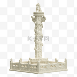 柱子石柱中式中国风传统建筑盘龙