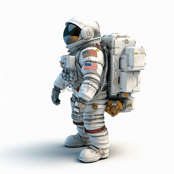 3D卡通宇航员元素
