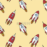 太空船火箭航天飞机卡通矢量艺术