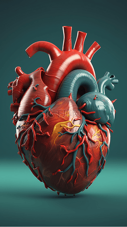 科技感心图片_循环系统心脏人体器官
