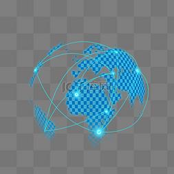 信息化线条图片_大数据科技网络地球地图