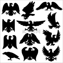 哥特翅膀图片_赫拉底鹰哥特式纹章鹰或猎鹰的矢